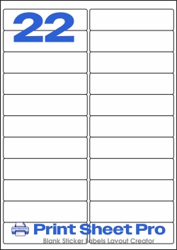 22UP 22UP_100x25.4_LL016 template for Label Line