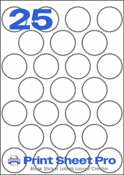 25UP 25UP_44x44_LL102 template for Label Line