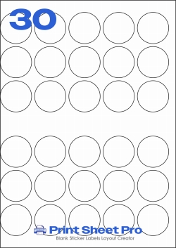 30UP 30UP_53dia_816 template for Label Line