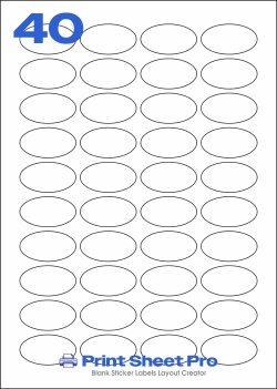 40UP 40UP_65x35_Oval_818 template for Label Line