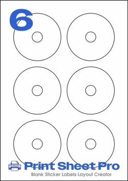 6UP 6UP_Mini_CD_AD505 template for Label Line