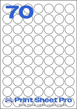 70UP 70UP_25.4dia_LL067 template for Label Line
