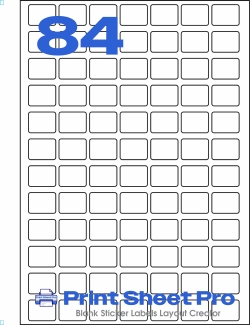 84UP 84UP_19x25_LL185 template for Label Line