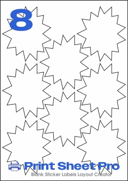 8UP 8UP_80x90_Stars_LL088 template for Label Line