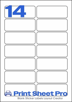 14UP 14UP_LL-90x35 template for Labels On Sheets