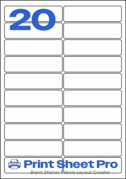 20UP 20UP_LL-97x26 template for Labels On Sheets