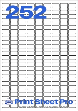 252UP 252UP_LL-20x10 template for Labels On Sheets