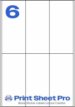 6UP 6UP_LL-67x148 template for Labels On Sheets