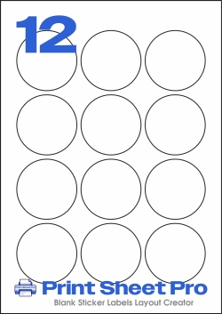 12UP LP12-57R template for Label Planet