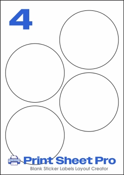 4UP LP4-100R template for Label Planet