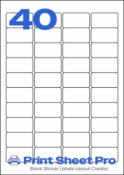 40UP MR106 template for Mr-Label