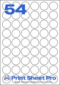54UP MR119 template for Mr-Label