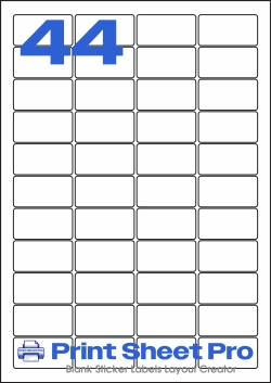 44UP MR126 template for Mr-Label