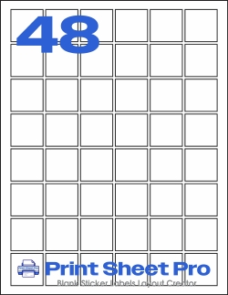 48UP MR910 template for Mr-Label
