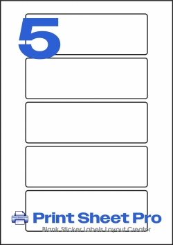 5UP 5UP_105x35_A5Q-35105 template for pimaco
