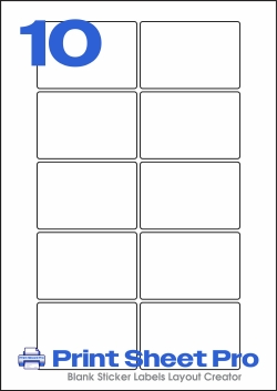 10UP 10UP_76x51_A5176 template for Perfect Labels
