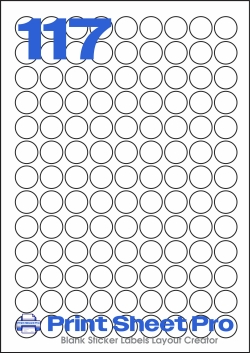 117UP 117UP_19dia_A19 template for Perfect Labels