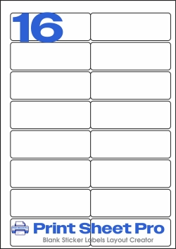 16UP 16UP_96x33_A3396 template for Perfect Labels