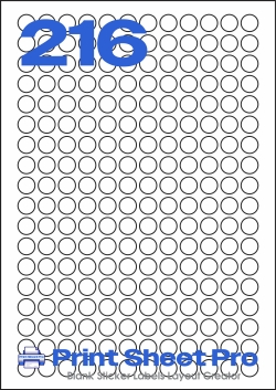 216UP 216UP_13dia_LDC13 template for Perfect Labels