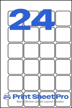 24UP 24UP_25x25_120x180_S2525 template for Perfect Labels