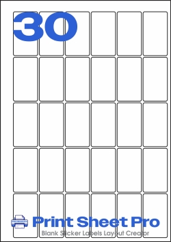 30UP 30UP_30x54_A3054 template for Perfect Labels