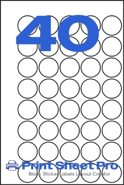 40UP 40UP_19dia_120x180_S19 template for Perfect Labels