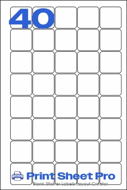 40UP 40UP_38x38_224x336_B3838 template for Perfect Labels