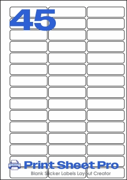 45UP 45UP_62x17_A1762 template for Perfect Labels