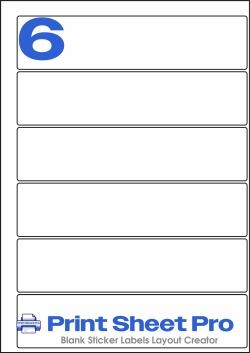 6UP 6UP_194x45_A45194 template for Perfect Labels