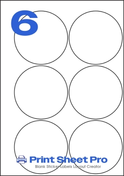 6UP 6UP_76dia_176x250_S76 template for Perfect Labels
