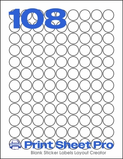 108UP 108UP_19.05dia_PLS828 template for Premium Label Supply
