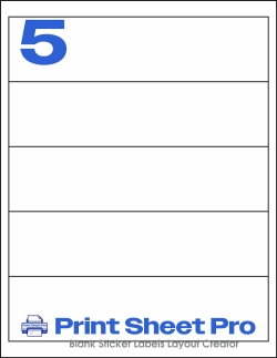 5UP 5UP_8.5x2_PLS266 template for Premium Label Supply