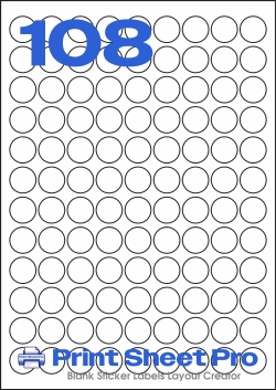 108UP A20a template for See-d Label