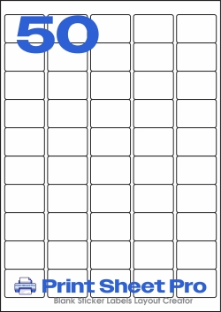 50UP A8a template for See-d Label