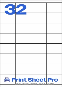 32UP 32UP_52.5x35_22037 template for 3 Labels