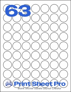 63UP WL-1025 template for World Label