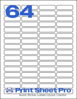 64UP WL-1050 template for World Label