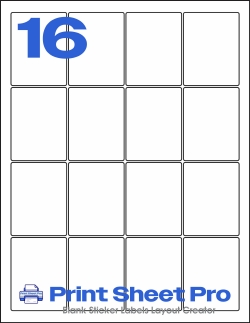16UP WL-5051 template for World Label