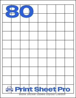 80UP WL-5425 template for World Label