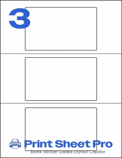 3UP WL-6675 template for World Label