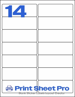 14UP WL-725 template for World Label
